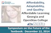 Affordability, Adaptability, and Quality: Affordable ...Success Barriers. Textbook Price Trends SOURCE: The college textbook bubble and how the “open educational resources” movement