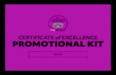 CERTIFICATE of EXCELLENCE PROMOTIONAL KIT€¦ · 2017 Certificate of Excellence / 2 49 markets 28 languages TRAVELERS WORLDWIDE LOOK TO TRIPADVISOR With more than 500 million reviews