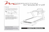 CAUTION USER'S MANUAL - Flaman Fitness · 2011. 8. 5. · 9. The treadmill should not be used by persons weighing more than 160 kg (350 lbs). 10. Never allow more than one person