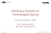 Getting a Handle on Unmanaged Spend...Getting a Handle on Unmanaged Spend Friday, November 2, 2018 Dan Schneider, CEO SIB Fixed Cost Reduction SIB_NYMetroASCSymposium_rev20108-10-17