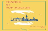 FRANCE AT pop-kulTuR · 2018. 8. 8. · BoNJouR! Le Bureau Export will be at POP-KULTUR (Berlin, Kulturbrauerei, 15-17 August 2018) for the duration of the festival, supporting the