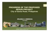 PROGRESS OF THE PROPOSED NEXUS PROJECT City of Santa … Rosa.pdf · 2015. 1. 30. · PROGRESS OF THE PROPOSED NEXUS PROJECT City of Santa Rosa, Philippines ERLINDA C. CREENCIA City