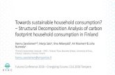 Towards sustainable household consumption? − Structural ... · Towards sustainable household consumption? − Structural Decomposition Analysis of carbon footprint household consumption