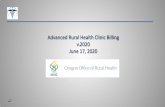Advanced Rural Health Clinic Billing v.2020 June 17, 2020...RHCs must report HCPCS code G2025 on their claims with the CG modifier. Modifier “95” (Rendered via Real-Time Interactive