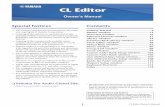 CL EditorCL Editor · 2019. 7. 10. · 1 CL Editor Owner’s Manual Special Notices