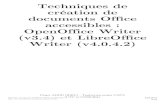 Techniques de création de documents Office accessibles ... · Le format de fichier par défaut pour Writer est Open Document Text (ODT). Writer propose également d'autres formats