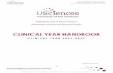 CLINICAL YEAR HANDBOOK - University of the Sciences · 1 Samson College of Health Sciences Department of Physician Assistant Studies 600 S. 43 RD STREET • PHILADELPHIA, PA 19104