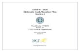 State of Texas Statewide Cost Allocation Plan Section I · 2017. 5. 1. · Introduction The Statewide Cost Allocation Plan (SWCAP) for indirect services provided by central service