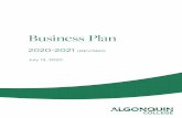 Business Plan · 2020. 8. 6. · 14.3) Burnt Water business case and operational plan completed by July 31, 2020. 15 Reduce greenhouse gas emissions measured in tonnes C02, scope