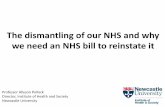 The dismantling of our NHS and why we need an …...The dismantling of our NHS and why we need an NHS bill to reinstate it Professor Allyson Pollock Director, Institute of Health and