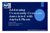 Addressing Community Concerns Associated with Asphalt Plants · 2016. 3. 14. · HARTFORD COURANT Moratorium Backed On Asphalt Plants State Senate Approves Measure, 32-2 COLCHESTER