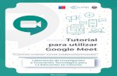 Tutorial para utilizar Google Meet - Universidad de …...Tutorial para utilizar Google Meet “Cómo crear una videollamada” 2. Presione el botón “Iniciar o unirse a una reunión”