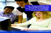 Education in Academic and Practice Settings...PgC Education in Academic and Practice Settings (teaching qualification) Glasgow Caledonian University (GCU) has a very successful history