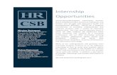 Internship Opportunities - hrcsb.org · internship students continue on to do additional internships or find an entry level position within the agency. Included in this booklet is
