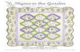 Thyme in the Garden€¦ · 03/12/2015  · 10. Sew the short border 2 strips to the short sides of the quilt. Press. Sew the long border 2 strips to the long sides of the quilt.