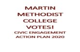 Civic Engagement Action Plan 2020 · 2020. 8. 17. · This action plan was developed in August 2020 by the Office of Civic Engagement to communicate our strategy for increasing voter