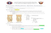 Fractures, Dislocations, Sprains, & Strains · PDF file Fractures, Dislocations, Sprains, & Strains Course Description: Immobilize injury and joints immediately above and below injury