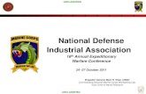 National Defense Industrial Association · 2017. 5. 19. · UNCLASSIFIED UNCLASSIFIED 1 National Defense Industrial Association 16th Annual Expeditionary Warfare Conference 24 -27