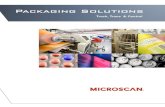 Packaging Solutions · 2018. 12. 6. · serialization or to verify component identification: Match packaging to labels, boxes or inserts WIP tracking Item traceability Identification