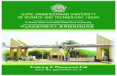 GURU JAMBHESHWAR UNIVERSITY OF SCIENCE AND TECHNOLOGY, HISAR · Guru Jambheshwar University of Science & Technology, Hisar was established on october 20, 1995 to impart quality education