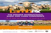 THE PREMIER INTERNATIONAL SHEEP AND LAMB …...Australia is a world-renowned exporter of high quality sheepmeat, lamb and wool products. It is a powerhouse of production – Australia