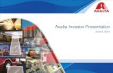 Axalta Investor Presentations22.q4cdn.com/144987753/files/doc_presentations/1489-Investor... · 2015-06-03  · June 3, 2015 Axalta Investor Presentation. Axalta Coating Systems Notice