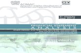 ACIMAC RESEARCH DEPARTMENT FINANCIAL STATEMENT … · ACIMAC RESEARCH DEPARTMENT ACIMAC Via Fossa Buracchione 84 41126 Baggiovara (MO) ITALY T. +39 059 510 336 info@acimac.it WORLD