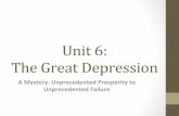 Unit6: TheGreat!Depression...TheMultiplierEffect! • 1920s:&prosperity&largely&based&on&sale&of&houses&and& automobiles& • (Buyers&could&buy&these&on&an&installmentplans&for&the&ﬁrstIme!)&