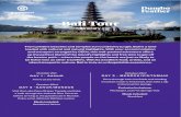 Bali Tour - Dumbo Feather...Bali Tour Itinerary October 21st DAY 1 - SANUR Arrive at any time. ... From pristine beaches and temples surrounded by jungle, Bali is a land loaded with