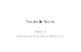 Week 2 Numerical Descriptive Measures...Week 2 Numerical Descriptive Measures Agenda Time Activity First Session 90 minutes Central Tendency Second Session 60 minutes Variation and