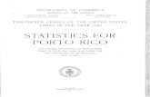 STATISTICS FOR PORTO RICO - Census.gov · 2016. 2. 11. · 6 STATISTICS FOR PORTO RICO. TOTAL POPULATION, INCREASE, AND DISTRIBUTION. Total population.-The population of Porto Rico