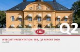 WEBCAST PRESENTATION: SBB, Q2 REPORT 2020...2020/07/14  · WEBCAST PRESENTATION: SBB, Q2 REPORT 2020 July 2020 Juristen 6, Härnösand Q2 | 2 FINANCIAL PERFORMANCE 2020 2019 2019