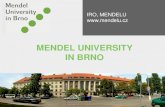 MENDEL UNIVERSITY IN BRNO - UPM. Agronomos/Mendelu...Administration of Hostels and Canteens accommodation and catering for both Czech and foreign students, also to guests of the University