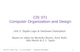 CIS 371 Computer Organization and DesignComputer Organization and Design Unit 2: Digital Logic & Hardware Description Based on slides by Benedict Brown, Amir Roth, Milo Martin & C.J.