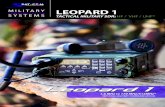 Leopard 1Leopard 1 - Sat-Com Communications Systems · LEOPARD 1 TACTICAL MILITARY SDR: HF / VHF / UHF* MILITARY COMMUNICATION SYSTEMS Leopard 1Leopard 1 1.6 MHz to 170 MHz/512MHz*