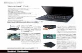T43 0508 0830 · 2008. 7. 20. · ThinkPad T43 インテル ® Pentium M プロセッサ 740（1.73GHz）搭載モデル 製品シリーズ ThinkPad T43 マシン・タイプ 1871