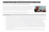Leonard Paul - School of Video Game Audio · 2017. 2. 7. · 10 Tips for #GameAudioGDC 2017 Leonard Paul - School of Video Game Audio A lot of people have downloaded this list from