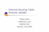 Internet Routing Table Analysis Updatethyme.apnic.net/archive/SANOG8-routing-table.pdfAnalysis Update Philip Smith pfs@cisco.com SANOG VIII Karachi, July 2006. Motivation ... LACNIC