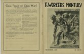 Class Peace or Class War? IkWOIKEK MONTHLY · 2012. 7. 4. · Class Peace or Class War? A TIMELY QUESTION In these days when employers proclaim that labor and capital are partners