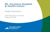 Mt. Ascutney Hospital & Health GMCB Budget Pres · PDF file Budget Presentation Green Mountain Care Board August 29, 2018. Presenting ... New London Hospital New London, NH Dartmouth-Hitchcock