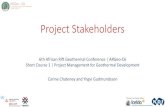 Project Stakeholderstheargeo.org/.../projectmanagement/...stakeholders.pdf · ARGeo-C6 Short Course 1 | Geothermal Project Management Addis Ababa, Ethiopia | 31 Oct – 1 Nov, 2016