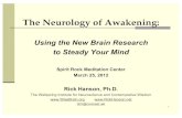 The Neurology of Awakening - WiseBrain · 2012. 3. 31. · 1 The Neurology of Awakening: Using the New Brain Research to Steady Your Mind Spirit Rock Meditation Center March 25, 2012