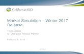 Market Simulation Presentation...ISO PUBLIC Winter 2017 MAP Stage Availability Current MAP Stage Scheduled Maintenance • February 20 –TLS 1.0/1.1 Deactivation • February 20-21,