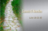 Camels & Needles - Eagle Christian Churcheaglechristianchurch.com/sermon_files/2018-03-04/sermon.pdf · 2018. 3. 4. · “Camels & Needles” Luke 18:15-17 Now they were bringing