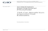 GAO-16-19, SCREENING PARTNERSHIP PROGRAM: TSA Can …screening services at airports that have opted out or plan to opt out of federal screening. Our previous work, including a January