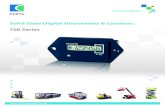 Solid State Digital Hourmeters & Counters · 2018. 8. 16. · Solid State Digital Hourmeters & Counters 700 Series FEATURES All-8’s LCD function test: each digit displays an eight