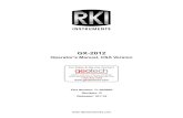 RKI GX-2012 Operator’s Manual, CSA Version · 2018. 10. 1. · Warranty GX-2012 Operator’s Manual, CSA Version Warranty RKI Instruments, Inc. warrants the GX-2012 sold by us to