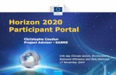 Horizon 2020 Participant Portal - European Commission · 2014. 11. 18. · æg.ona Other Fund' lture, to water relevant Impl FUNDING OPPORTUNITIES How TO PARTICIPATE EXPERTS suppoRT