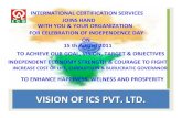 VISION OF ICS PVT. LTD. · TO ENHANCE HAPPINESS, WELNESS AND PROSPERITY. Title: ICSVision.ppt Author: Administrator Created Date: 8/13/2011 2:35:19 PM ...
