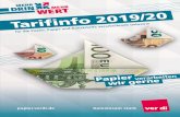 V08-17-001 Broschüre A6 Tarifinfo 2017-18+file++...Ausbildungsvergütung Ost und West ab 1. März 2019 – 90 Euro mehr 1. Ausbildungsjahr 980 € 2. Ausbildungsjahr 1.060 € 3.